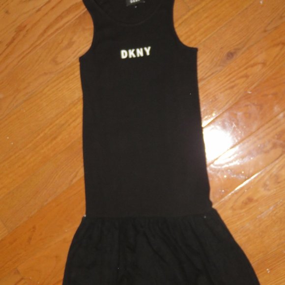 NWT DKNY white scribble girls dress set size 10 - Picture 8 of 9